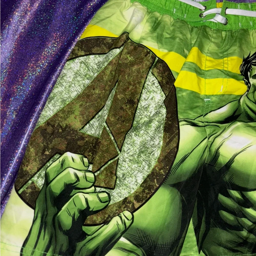 Boys Incredible Hulk Swim Trunks